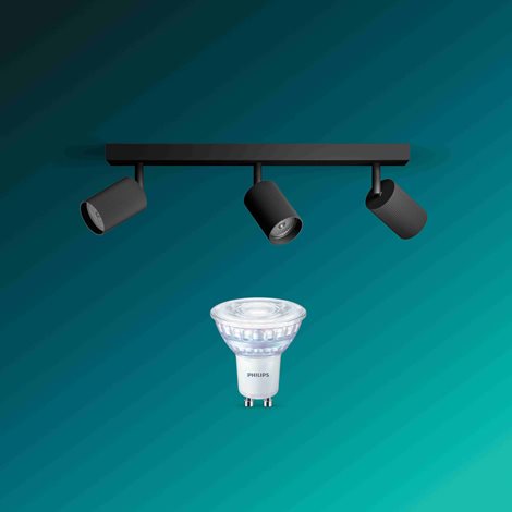 Wyatt LED bodové svítidlo 3x5W, AC 220–240, černá 5