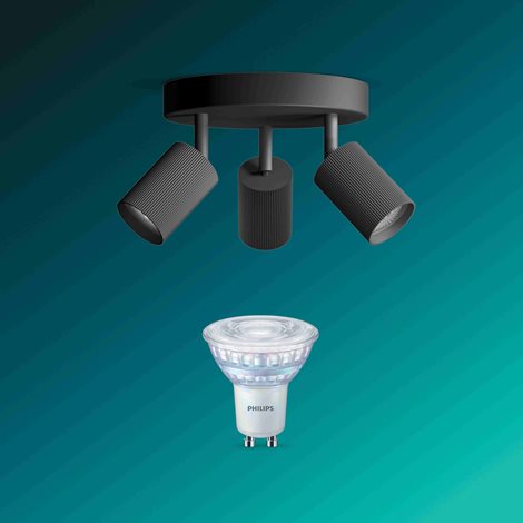 Wyatt LED bodové svítidlo 3x5W, na desce, AC 220–240, černá 5