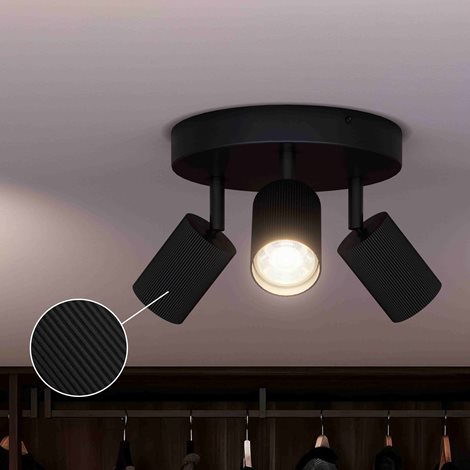 Wyatt LED bodové svítidlo 3x5W, na desce, AC 220–240, černá 6