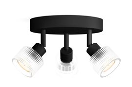 Horen LED bodové svítidlo 3×5W, na desce, AC 220–240, černá