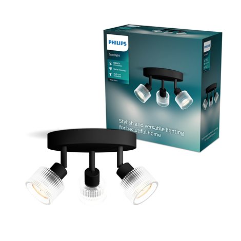 Horen LED bodové svítidlo 3×5W, na desce, AC 220–240, černá 3