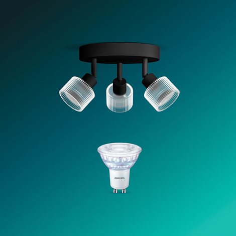 Horen LED bodové svítidlo 3×5W, na desce, AC 220–240, černá 5