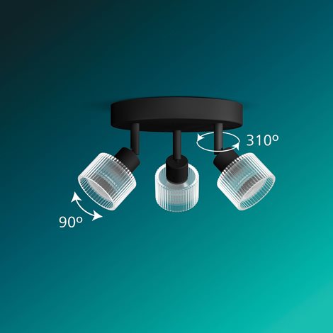 Horen LED bodové svítidlo 3×5W, na desce, AC 220–240, černá 10