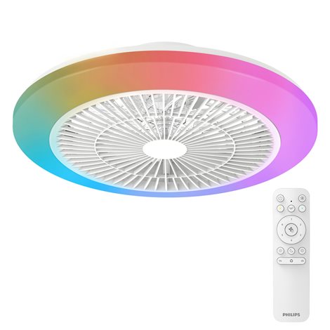 Amigo Stropní svítidlo s ventilátorem 20W+40W, 4400lm, AC 220–240, 2700–6500 K, IP20, RGB OFF bílá 4