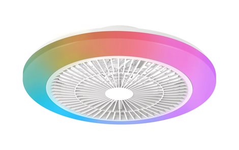 Amigo Stropní svítidlo s ventilátorem 20W+40W, 4400lm, AC 220–240, 2700–6500 K, IP20, RGB OFF bílá 1
