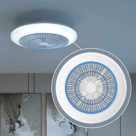 Amigo Stropní svítidlo s ventilátorem 20W+40W, 4400lm, AC 220–240, 2700–6500 K, IP20, RGB OFF bílá 11