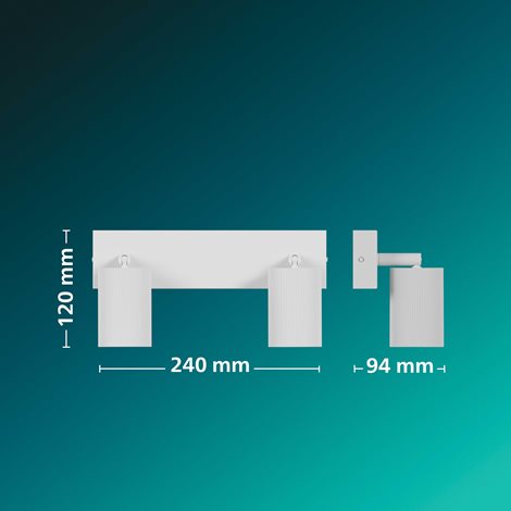 Wyatt LED bodové svítidlo 2x5W, AC 220–240, bílá 11