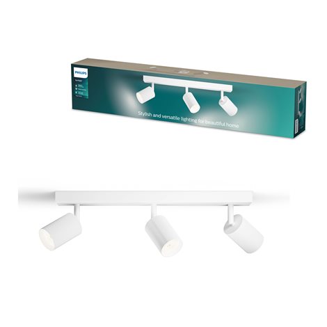 Wyatt LED bodové svítidlo 3×5W, AC 220–240, bílá 3