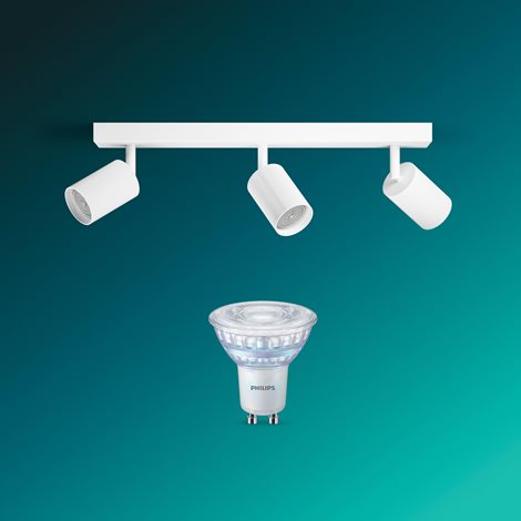 Wyatt LED bodové svítidlo 3×5W, AC 220–240, bílá 5