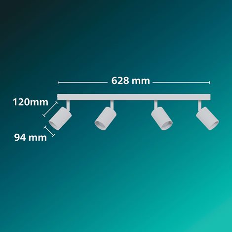 Wyatt LED bodové svítidlo 4×5W, AC 220–240, bílá 11