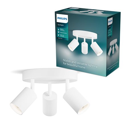 Wyatt LED bodové svítidlo 3×5W, na desce, AC 220–240, bílá 3