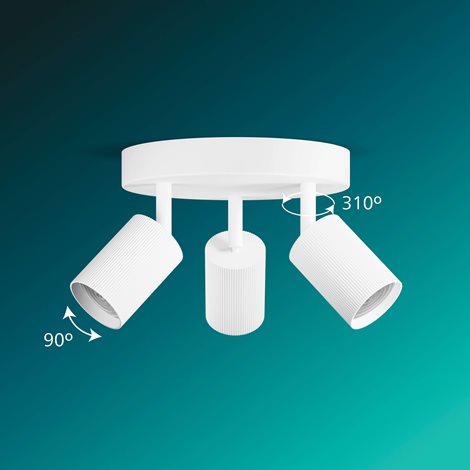 Wyatt LED bodové svítidlo 3×5W, na desce, AC 220–240, bílá 10