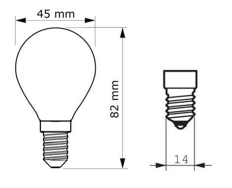CorePro LEDLuster ND 4.3-40W E14 827 P45 CL G LED Žárovka 4,3W 470lm 2