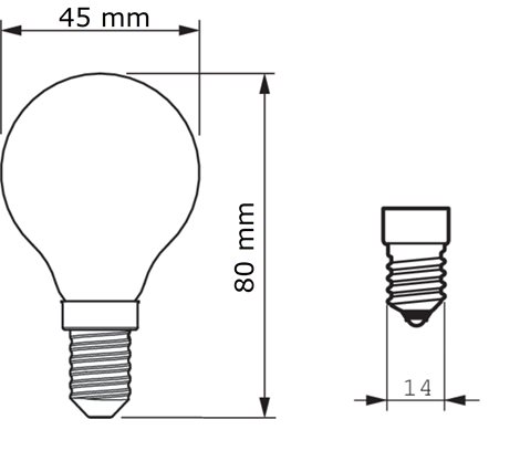CorePro LEDLuster ND 2-25W P45 E14 827 CL G LED Žárovka 2W 250lm 2