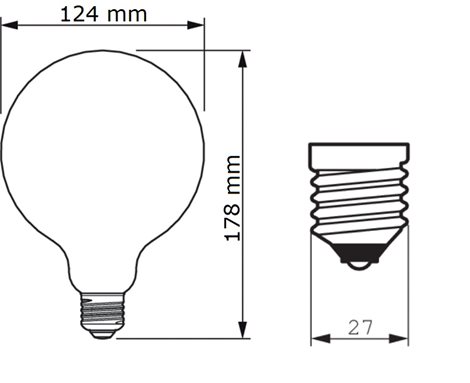 MASTER Value LEDBulb D 5.9-60W E27 927 G120 CL G LED Žárovka 5,9W 806lm 2
