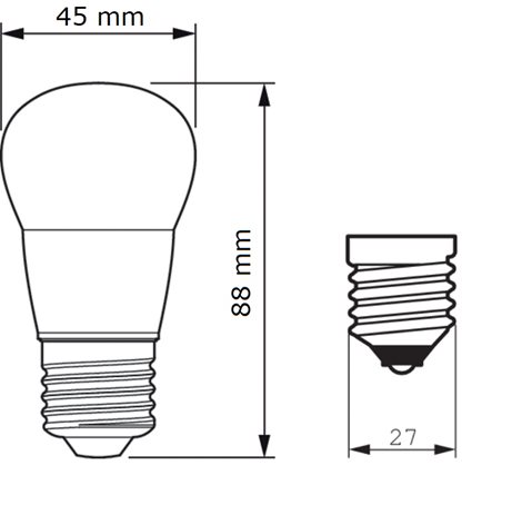 CorePro lustre ND 2.8-25W E27 827 P45 FR Žárovka 2,8W 250lm 2