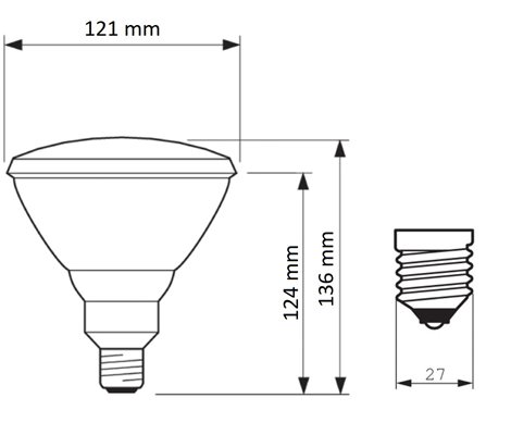 Infražárovka IR100R PAR38 230V E27 3