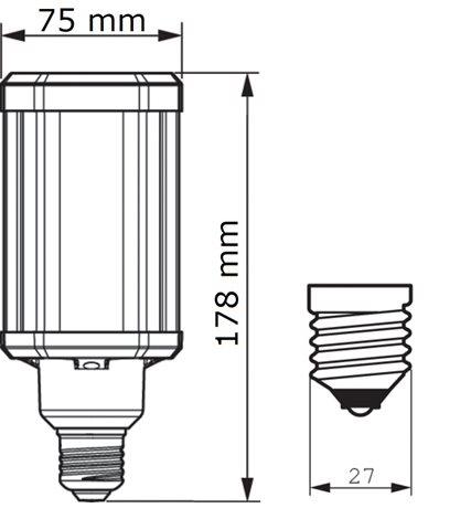 LED žárovka TForce LED HPL ND 30-21W E27 840 3000lm 2