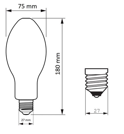 LED žárovka Philips TForce Core LED HPL 18W E27 830 FR 3000lm 3000K 2