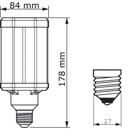 LED žárovka TForce LED HPL ND 60-42W E27 840 6000lm 2
