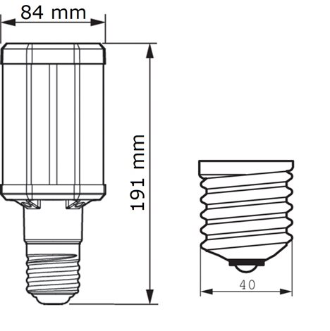 LED žárovka TForce LED HPL ND 57-42W E40 830 5700lm 2