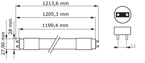 CorePro LEDtube UN 1200mm HO 865 T8 LED Trubice 18W 2000lm 2