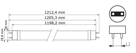 CorePro LEDtube 1200mm 15.5W 840 T8 LED Trubice 15,5W 1800lm 2