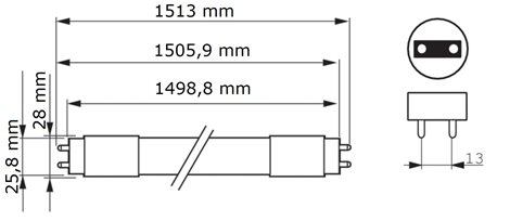 MASTER LEDtube HF 1500mm HO 20W 840 T8 LED Trubice 20W 3100lm 5