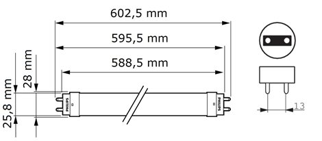 CorePro LEDtube 600mm 8W 865 T8 LED trubice 8,0W 800lm 5