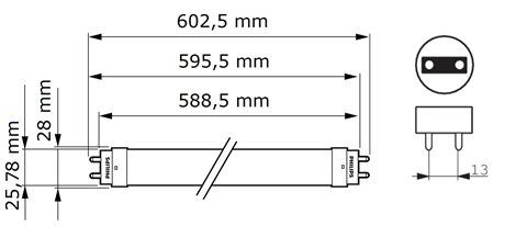 CorePro LEDtube 600mm 8W 830 T8* LED Trubice 8,0W 750lm 5
