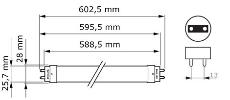 CorePro LEDtube 600mm 8W 840 T8 LED Trubice 8W 800lm 2