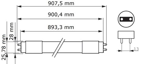 MASTER LEDtube 900mm HO  840 T8 LED Trubice 12W 1575lm 2