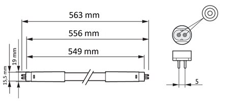 MASTER LEDtube HF 600mm HO 10.5W 830 T5 LED trubice 10,5W 1 500lm 5