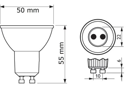 Corepro LEDspot 550lm GU10 830 120D LED žárovka 5W 550lm 2