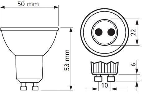 CorePro LEDspot ND 3,1-25W GU10 827 36D LED Žárovka 3,1W 215lm 2