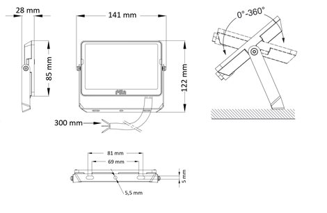 PILA BVP008 20W 3000K Světlomet, IK06, symetrická optika 20W 1800lm 3