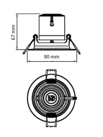 Pomeron podhledové LED svítidlo 1x5W 350lm 4000K krokově stmívatelné IP20, bílé 6