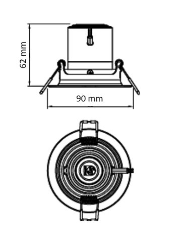 Pomeron podhledové LED svítidlo 1x3W 210lm 4000K krokově stmívatelné IP20, bílé 6