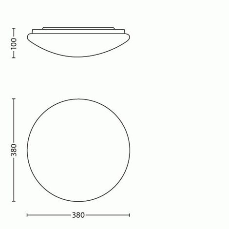 31802/31/16 Suede přisazené LED svítidlo 1x24W 2350lm 4000K IP20 38cm, bílé 7