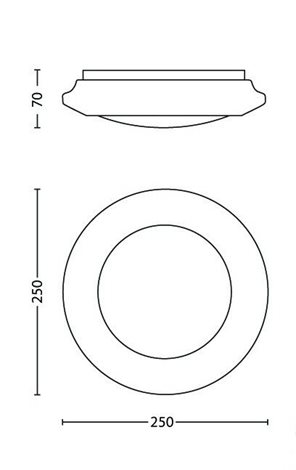 33361/31/16 Cinnabar přisazené LED svítidlo 1x6W 600lm 2700K IP20 25cm, bílé 5