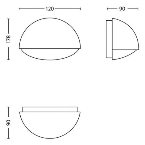 16407/93/16 Dust venkovní nástěnné LED svítidlo 1x3W 270lm 2700K IP44, antracitové 14