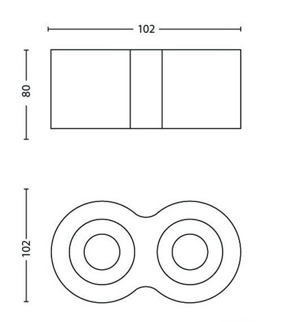 53302/30/16 Stropní bodové LED svítidlo Philips Phase 2x4,5W 1000lm 2700K, černé 8