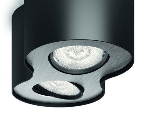53302/30/16 Stropní bodové LED svítidlo Philips Phase 2x4,5W 1000lm 2700K, černé 14