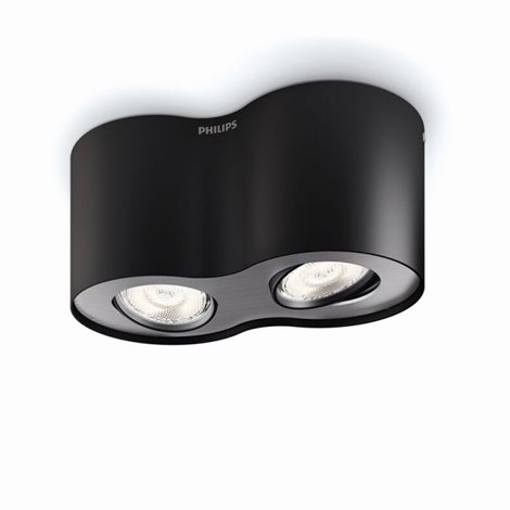 53302/30/16 Stropní bodové LED svítidlo Philips Phase 2x4,5W 1000lm 2700K, černé 13