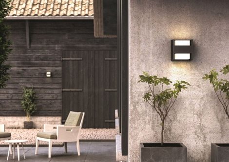 16459/93/16 Arbour venkovní nástěnné LED svítidlo 2x4,5W 800lm 2700K IP44, antracitové 12