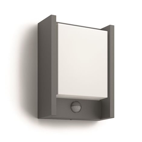 16461/93/P3 Arbour IR venkovní nástěnné LED svítidlo se senzorem 1x6W 600lm 4000K IP44, antracitové 2