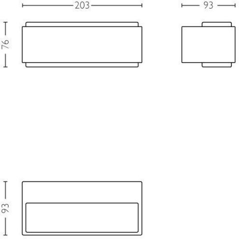 16487/93/P3 Stratosphere venkovní nástěnné LED svítidlo 2x4,5W 1000lm 4000K IP44, antracitové 8