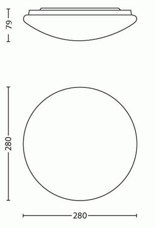 31801/31/EO Suede přisazené LED svítidlo 1x12W 1200lm 2700K IP20 28cm, bílé 19