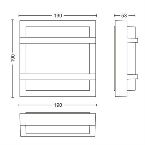17394/93/P0 Petronia venkovní nástěnné LED svítidlo 1x12W 1200lm 2700K IP44, antracitové 8