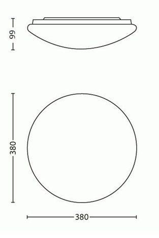 31802/31/EO Suede přisazené LED svítidlo 1x24W 2350lm 2700K IP20 38cm, bílé 8